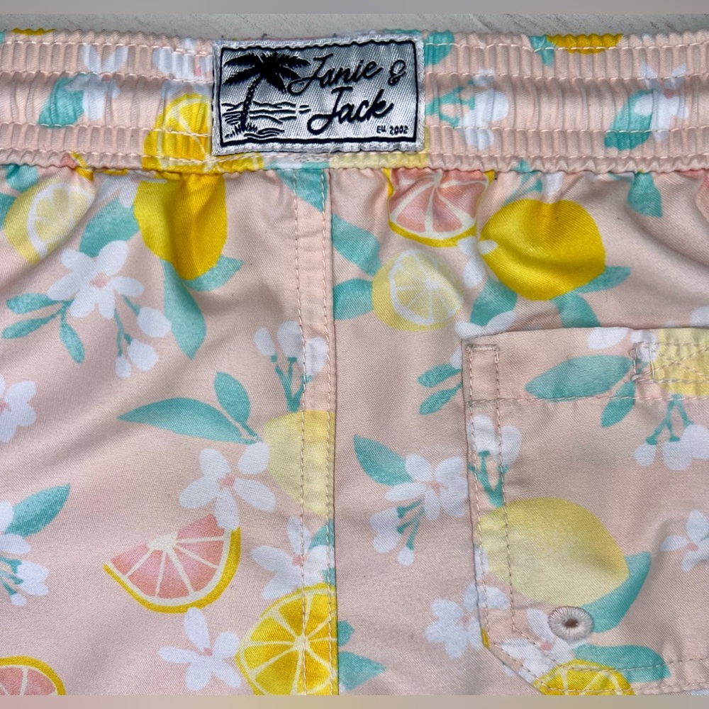 Janie and Jack Citrus Floral Swim Trunk - Picture 4 of 6